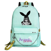 ArianaGrander Singer Shool Bag Backpack USB Charging Students Notebook Bag for Kids Adults Gifts